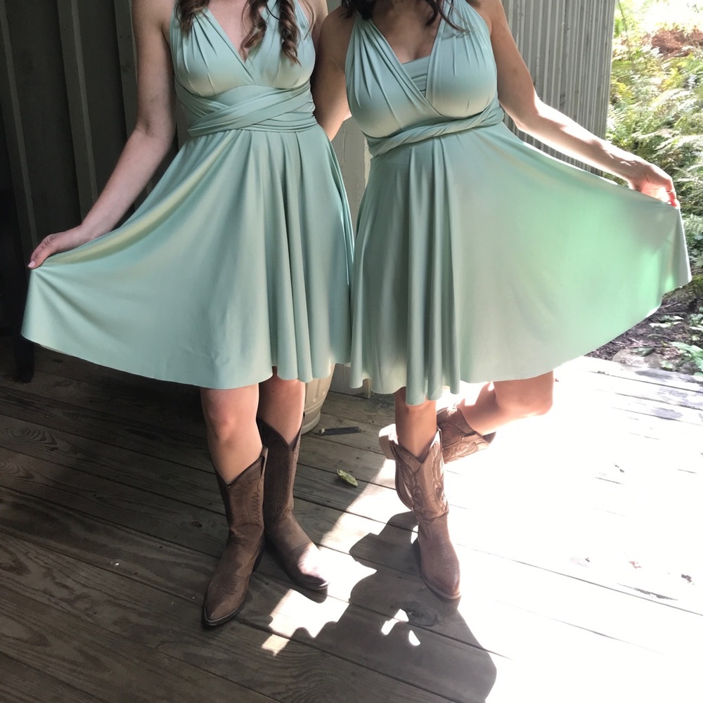 Sage infinity dress (short)